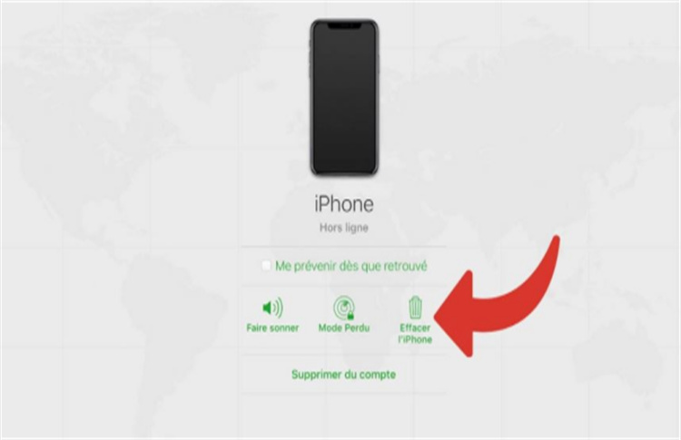 effacer iphone