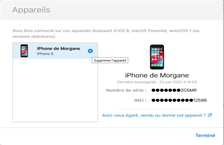 supprimer appareil