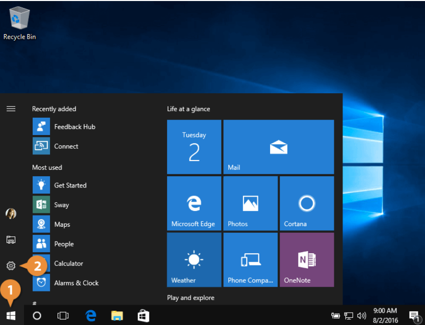  Localisez touche Windows, appuyez ou cliquez, ouvrez Paramètre