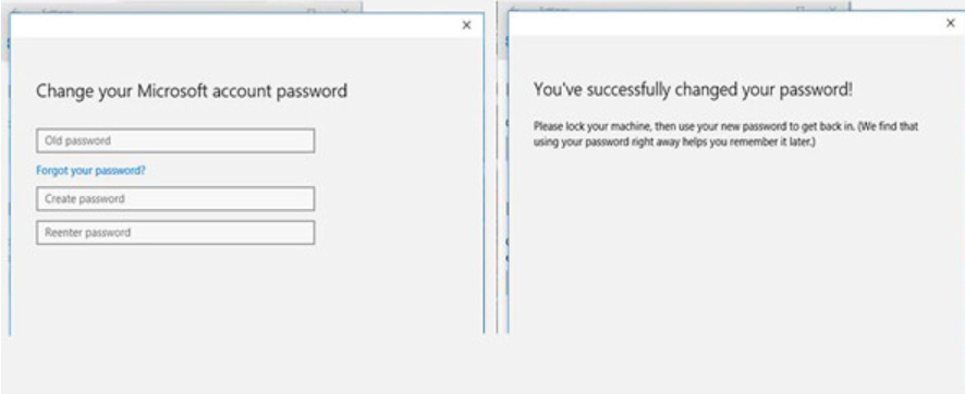 modifier le mot de passe de votre compte Windows 10 