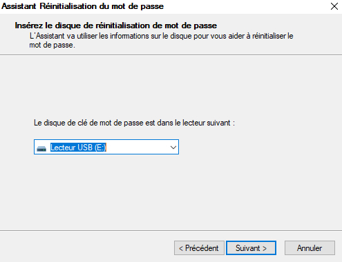 Réinitialiser le mot de passe