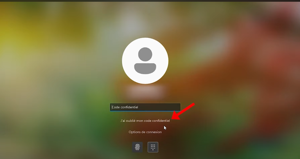 J’ai oublié mon code confidentiel