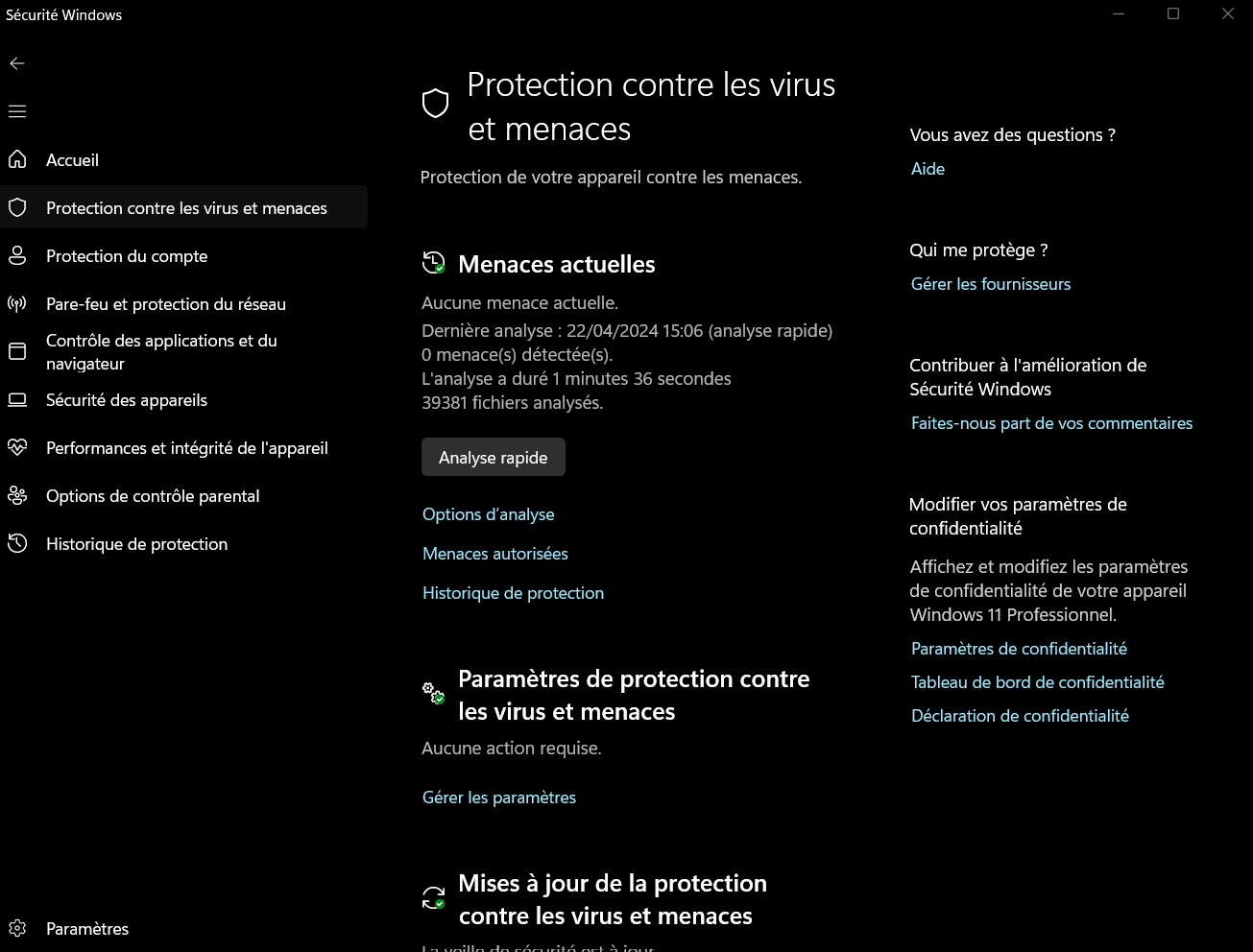 Lancez un logiciel antivirus pour supprimer les virus