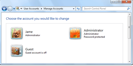 Connectez-vous à un autre compte administrateur