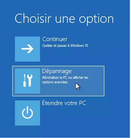 Accédez aux Paramètres pour modifier le mot de passe du compte verrouillé