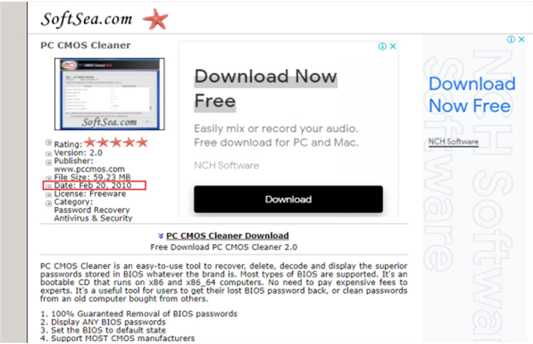 pc cmos cleaner