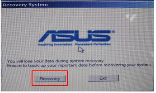 Comment réinitialiser un PC ASUS bloqué avec une partition de récupération