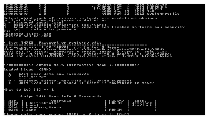 Sélectionnez les comptes d'utilisateurs)