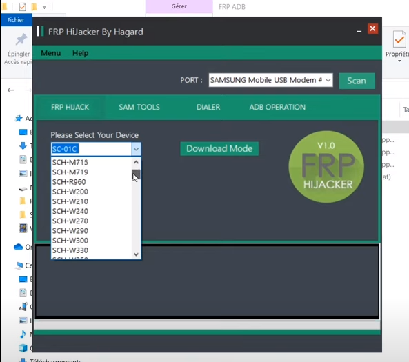 sélectionnez le modèle de votre téléphone
