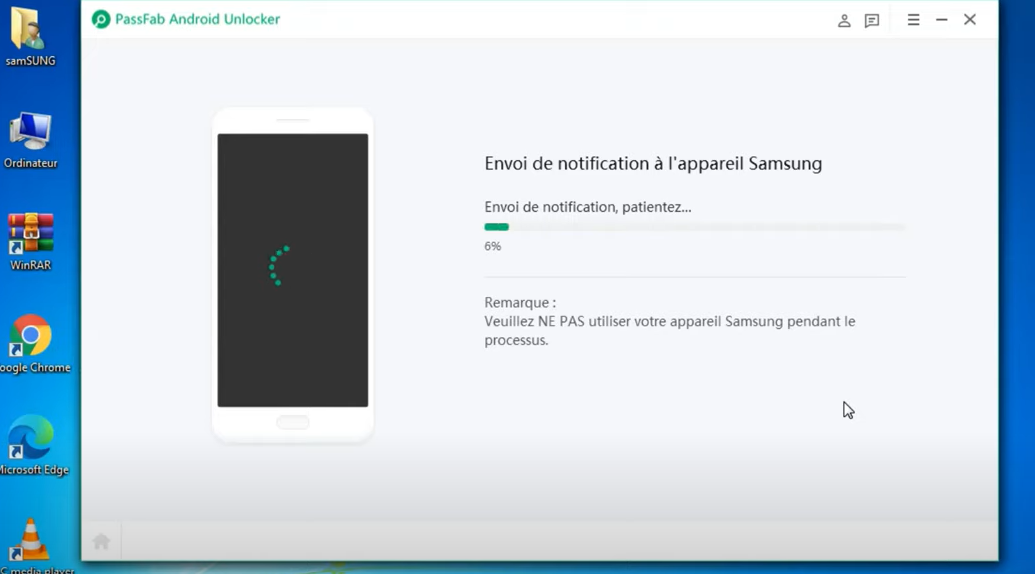 Envoyez notification PassFab Android Unlock
