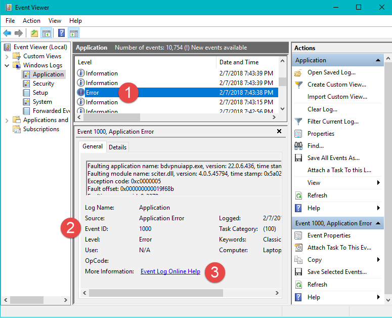 vérifier les informations détaillées