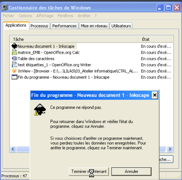 hoisissez Fin de tâche