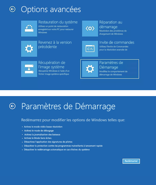 corrigez le code d'erreur 0xc00000e apres installation windows