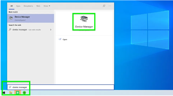 Ouvrez le gestionnaire de périphériques