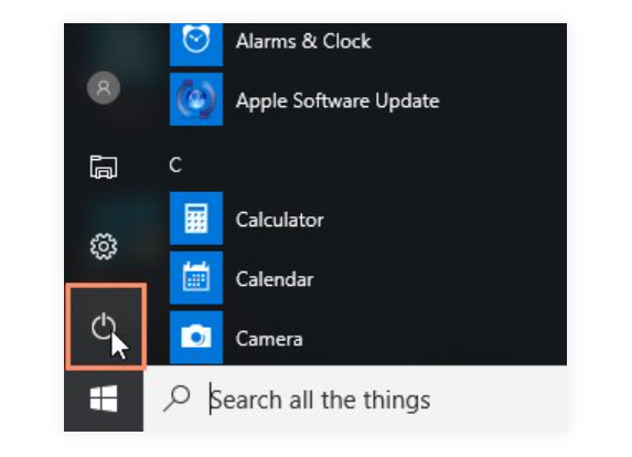 appuyez sur le bouton démarrer