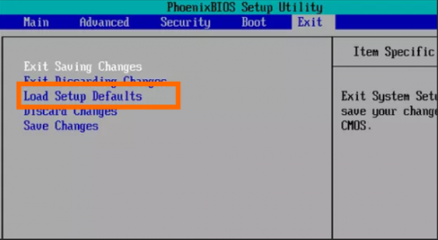 Restaurer les paramètres du BIOS à leur état par défaut