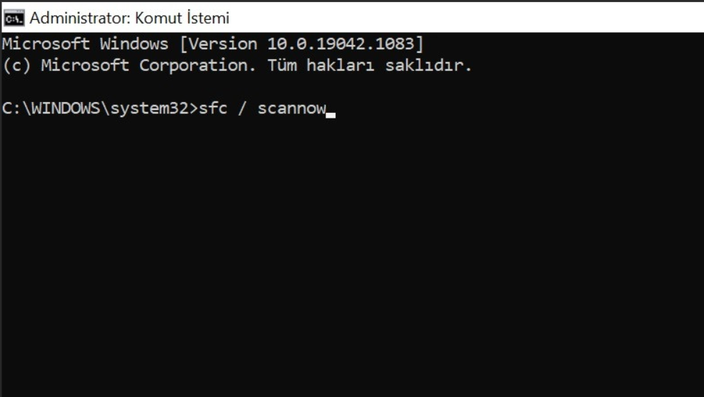 Run sfc/scannow as administrator