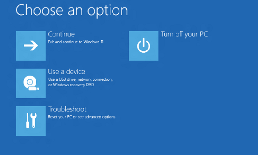 sélectionnez les options avancées
