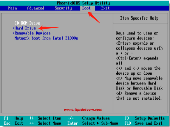 Le disque dur est le premier dans la séquence de démarrage