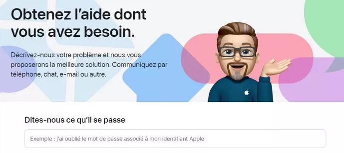 mot de passe identifiant apple oublié