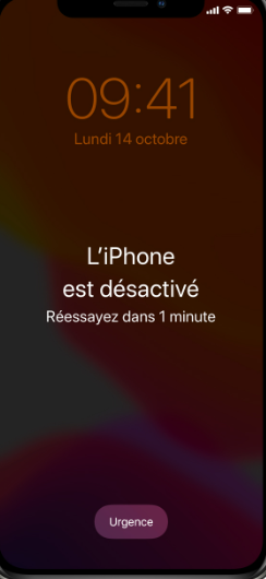 iphone indisponible que faire