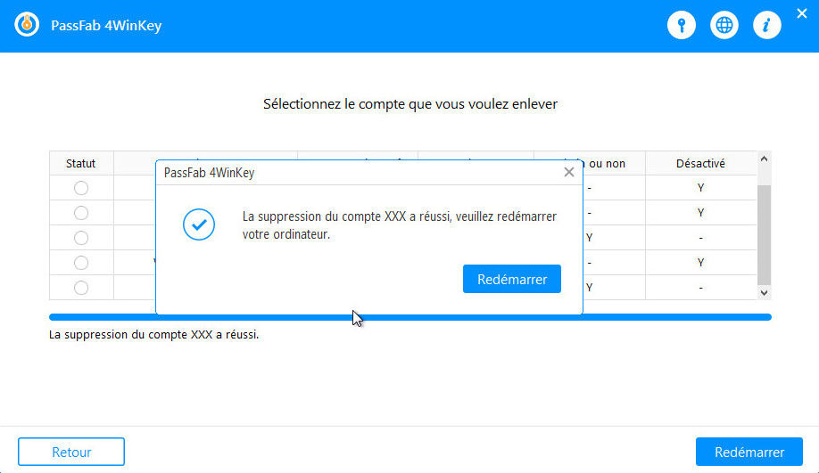supprimer compte windows