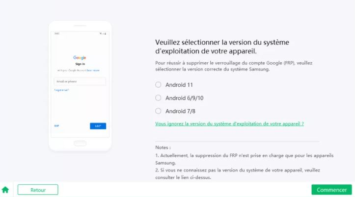 choisir site et naviguer