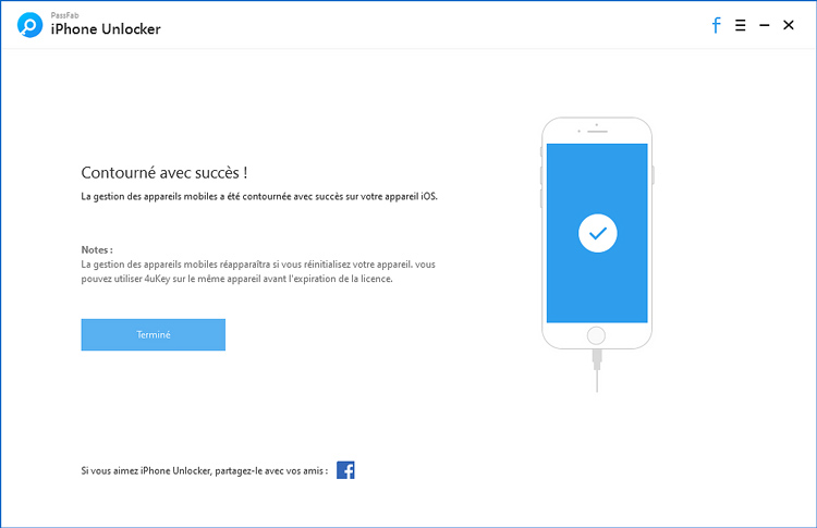 contourner mdm avec succès en utilisant passfab iphone unlocker