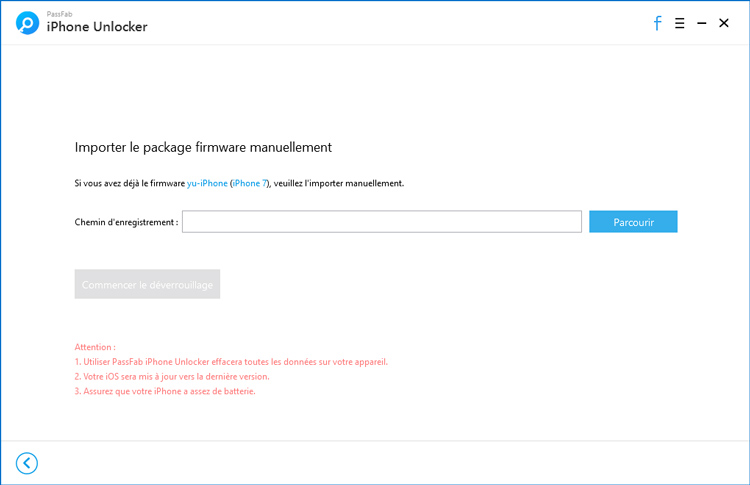 importer le paquet de firware