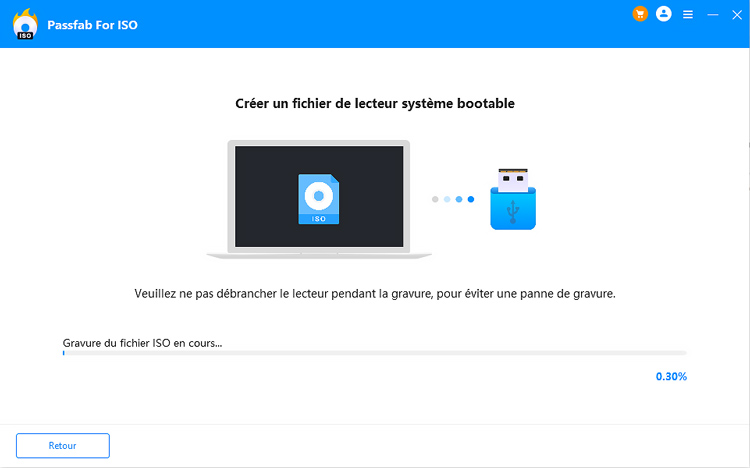 la gravure du fichier iso