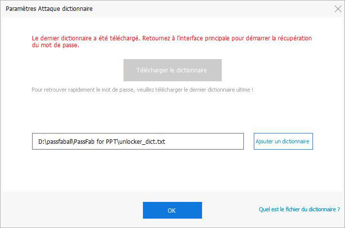 parametre attaque dictionnaire