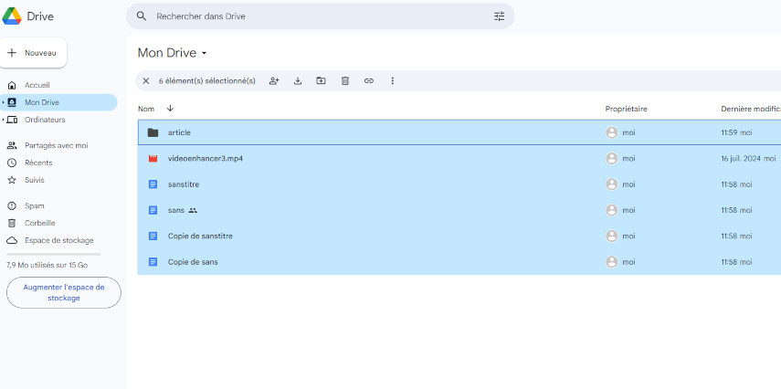 télécharger des fichiers à partir de google drive