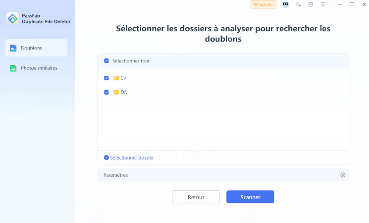 sélectionner le dossier google drive
