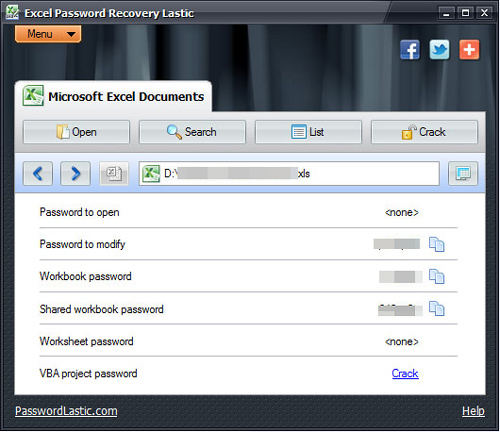excel password lastic