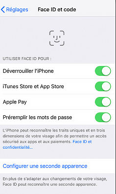 configurer Face ID pour déverrouiller l'iPhone sans bouton d'accueil