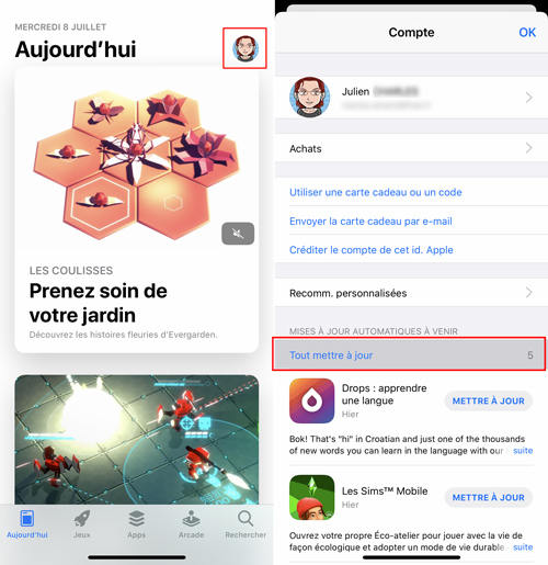 Profil de l’App Store