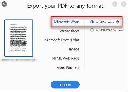 adobe pdf to word