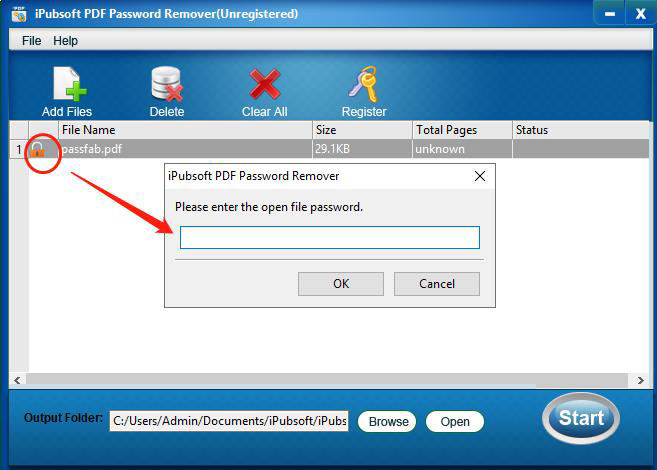 ipubsoft pdf password remover