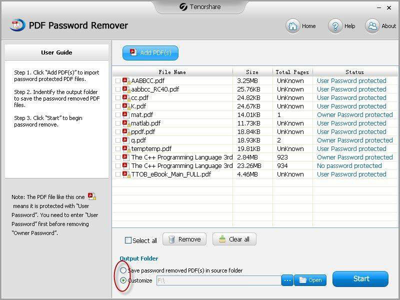 casser mot de pass pdf