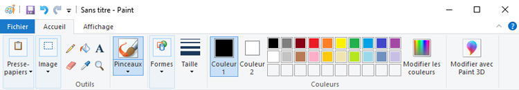 capture d'écran sur les fenêtres avec paint