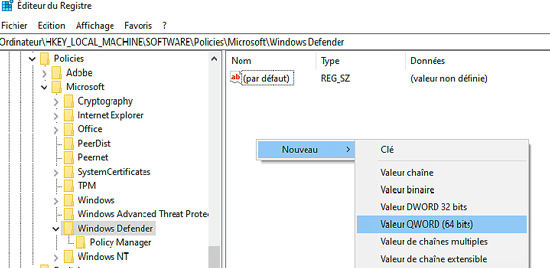 windows defender cle
