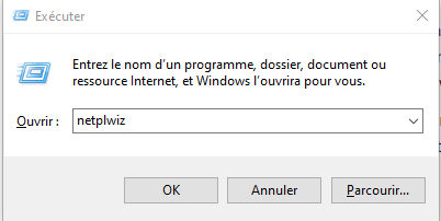 Boîte de dialogue d'exécution de Windows 10