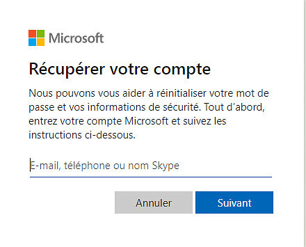 mot de passe administrateur perdu windows 10