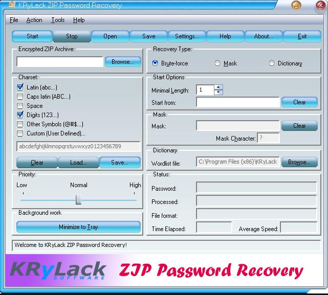 zip password recovery